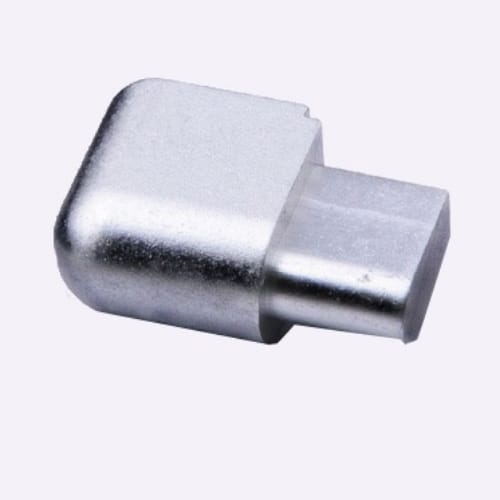 GLM-RETCC100 - Round Edge Top Cap - 3/8 Inch - Clear Satin Silver Finish